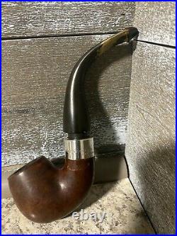 Beautiful Estate Peterson Mark Twain Pipe with Sterling Silver Band Peterson's