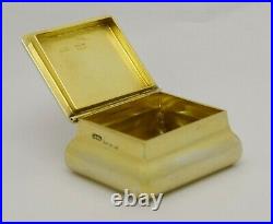 Beautiful Rare Edwardian Asprey Solid Silver Gilt Box Hm 1904 Caga Maker's Mark