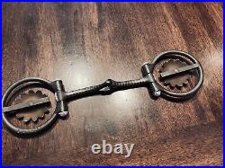 Beautiful Vintage Sterling Silver Inlay Large Daisy Snaffle Bit Maker Marked
