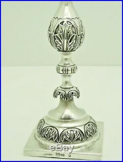 Belarus Minsk Russian Solid Silver Shabbat Candlestick Marked SLKARKA 1878