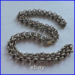 Big Sterling Silver 925 Men's Jewelry Chain Necklace Marked from Italy 47.4 gr