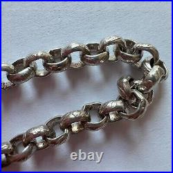Big Sterling Silver 925 Men's Jewelry Chain Necklace Marked from Italy 47.4 gr
