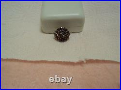 Bohemian Antique Red Rose Cut Garnet Ring Marked 830 Sterling Silver Stunning