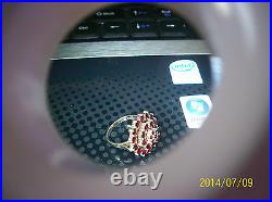 Bohemian Antique Red Rose Cut Garnet Ring Marked 830 Sterling Silver Stunning