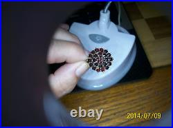 Bohemian Antique Red Rose Cut Garnet Ring Marked 830 Sterling Silver Stunning