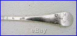 Britannia Sterling Silver Rattail Spoon Marked Nathaniel Roe London 1716 -7