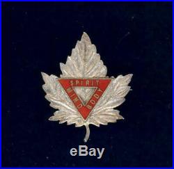 CEF Canadian YMCA cap badge or sweetheart pin-1917 London sterling silver marked