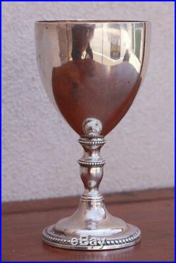 Charles Wright London Sterling Silver Goblet, Gold Wash, 1776-77 Marked
