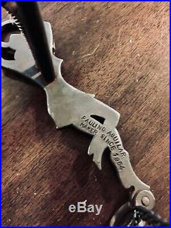 Classic Sterling Silver Overlay Cowgirl Cheek Spade Mouth Piece Bit Maker Marked