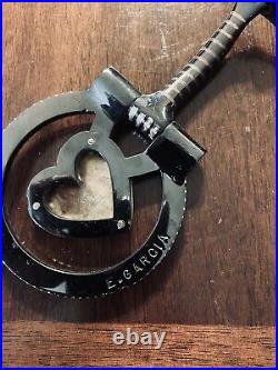 Classic Sterling Silver Overlay Heart Concho Snaffle Bit Maker Marked Garcia