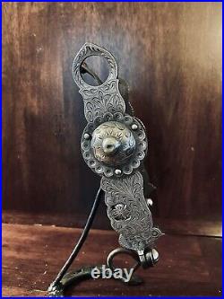 Classic Sterling Silver Overlay Santa Barbara Tapia Style Show Bit Maker Marked