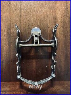 Classic Sterling Silver Overlay Snake And Concho Spade Show Bit Maker Marked