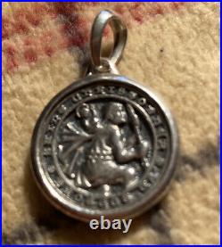 David Yurman Coin Amulet Pendant Sterling Marked 925