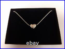 Dinny Hall Mark DHM Sterling Silver Heart & Chain Choker Necklace