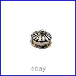 Dollhouse Miniature Sterling Silver Oval Trinket Box MARKED 925 SIGNED RARE