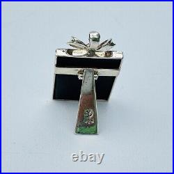 Dollhouse Miniature Sterling Silver Picture Frame With Bow MARKED 925 SIGNED