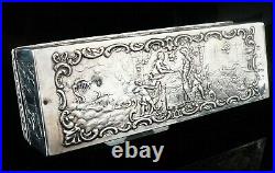 Dutch Pseudo Marked Sterling Silver Jewellery Box 1893