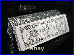 Dutch Pseudo Marked Sterling Silver Jewellery Box 1893