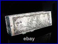 Dutch Pseudo Marked Sterling Silver Jewellery Box 1893