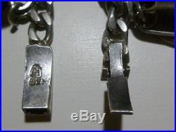 Eagle Mark 925 Sterling Silver Mexico Mexican Womens 7 Large Charm Bracelet