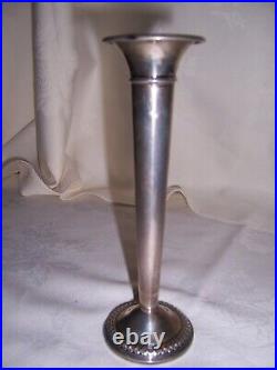 Elegant Sterling Silver Slim Bud Vase Marked Rogers Weighted Reinforced 308q
