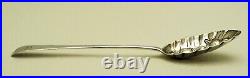English Sterling Silver Berry Serving Spoon with Figural Berries Marked J. L Made
