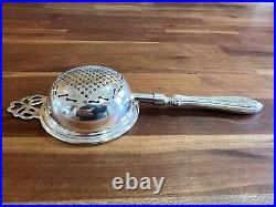 English Sterling Silver Tea Strainer with Hallmarks