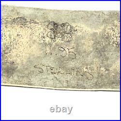 Estate Sterling Silver Handmade Name Plate-from Horse Saddle