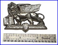 Exclusive Elegant Stylish Sterling Silver Lion of St. Mark Brooch Pin