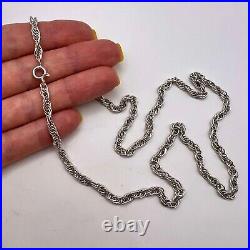 FINE VINTAGE STERLING SILVER 925 Men's Jewelry Chain Necklace Marked 14.7 Gr