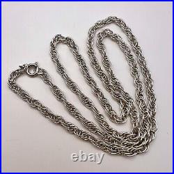 FINE VINTAGE STERLING SILVER 925 Men's Jewelry Chain Necklace Marked 14.7 Gr