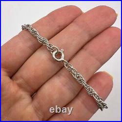 FINE VINTAGE STERLING SILVER 925 Men's Jewelry Chain Necklace Marked 14.7 Gr