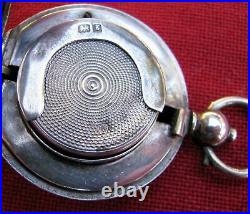 Fine Antique English 7 Hall Marks Sterling Coin Holder Watch Fob Dated 1906