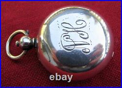 Fine Antique English 7 Hall Marks Sterling Coin Holder Watch Fob Dated 1906