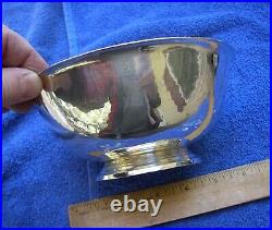 Fine Handwrought ARTS & CRAFTS Sterling BOWL-Unknown 3-Pine Tree Mark-NR