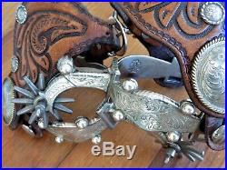 Flashy Sterling silver Spurs, marked JR
