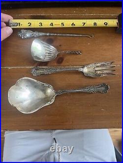 Four Unique Pieces, Marked Sterling-Late 1800s, Early 1900s, Tarnished