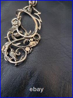 Fritz Marked Sterling Silver Pendant Gemstone Enhancer Estate Jewelry