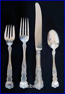 GORHAM STERLING SILVER BUTTERCUP 4 PIECE PLACE SETTING OLD MARKS with Monogram