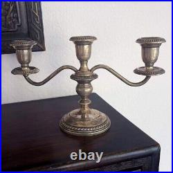 GORHAM Set of 2 Sterling Silver Weighted candlestick Candelabra mark'STERLING