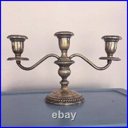 GORHAM Set of 2 Sterling Silver Weighted candlestick Candelabra mark'STERLING