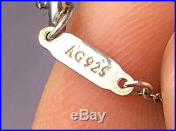 Genuine Assay Mark Tiffany & Co Heart Key Pendant Necklace