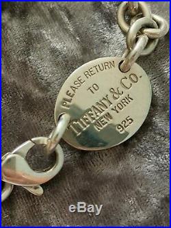 Genuine Tiffany & Co Oval Toggle Necklace Full UK Assey Mark