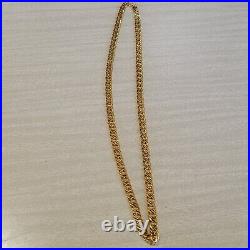 Gold Over Sterling Silver Necklace Marked 925 Estate 24inch