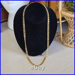Gold Over Sterling Silver Necklace Marked 925 Estate 24inch