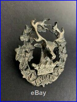 Gordon Highlanders WW2 Officers Sterling Silver Cap Badge Ludlow Maker Marked