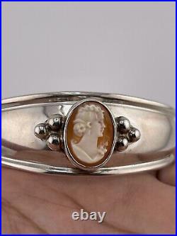 Gorgeous Sterling Silver Bracelet With Cameo Marked Espo Sig. 925 Famous Artist