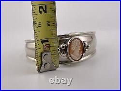 Gorgeous Sterling Silver Bracelet With Cameo Marked Espo Sig. 925 Famous Artist
