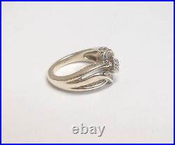 Gorgeous Sterling Silver Swirl Diamond Chip Accent Mom Ring Sz 5 Marked Sun