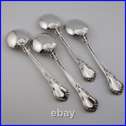 Gorham Chantilly Sterling Silver Cream Soup Spoons 6 1/4 Old Mark Set of 4